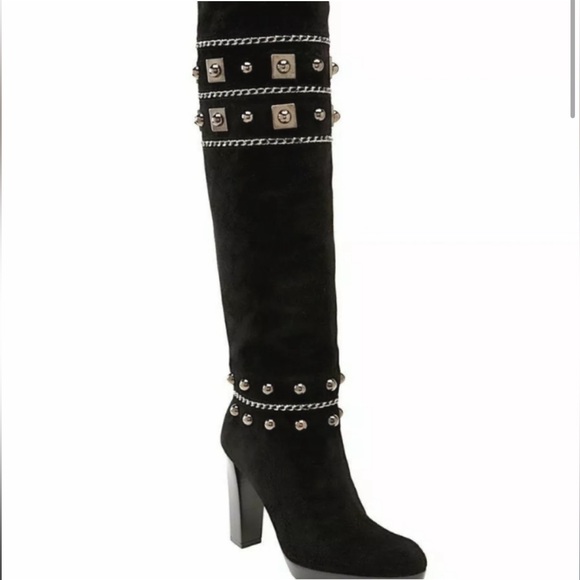 Host Pick ✨ Stuart Weitzman Stud Tall Heeled Boots - Picture 2 of 9